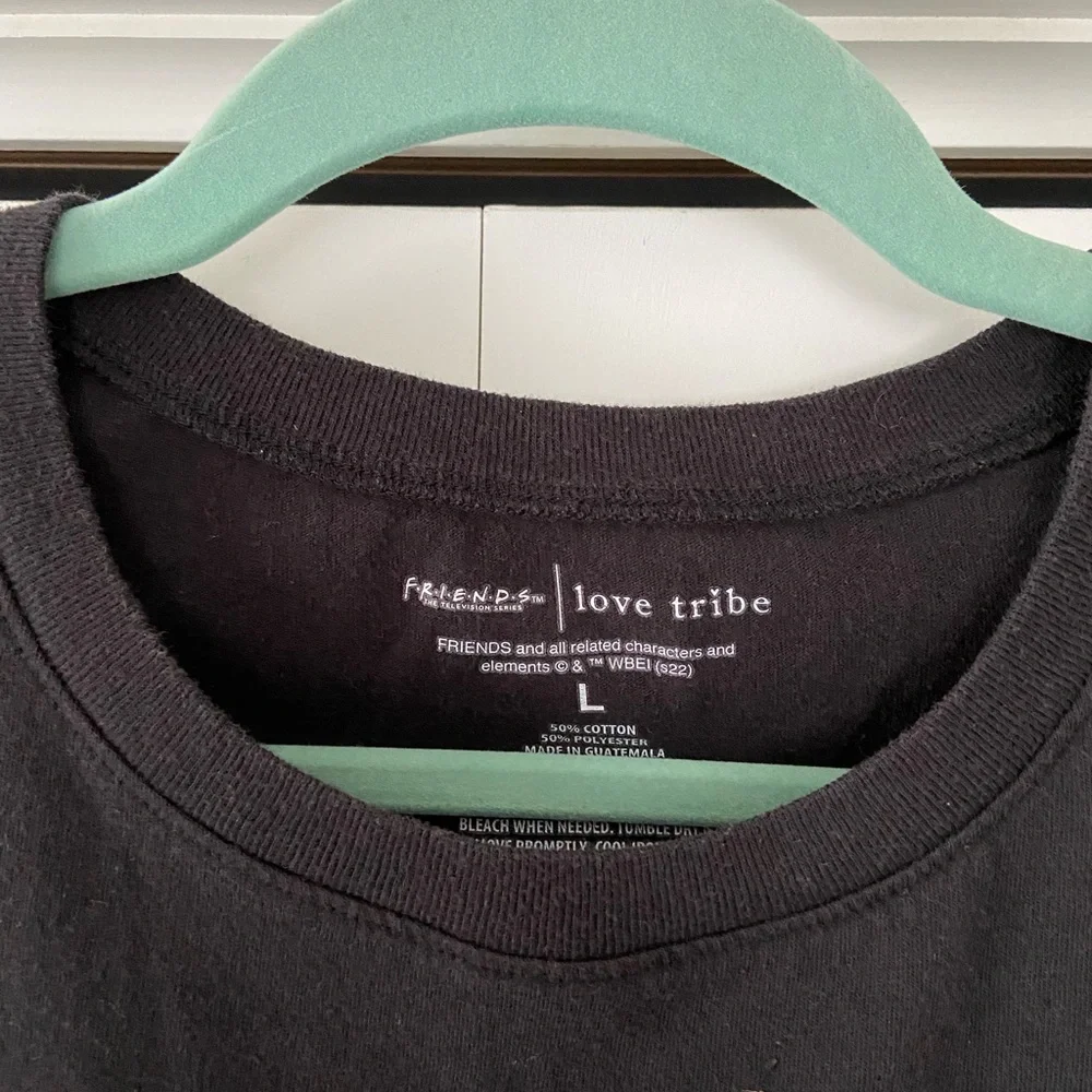 Juniors' Friends Graphic Crop Tee - Black - Large - Picture 3 of 3